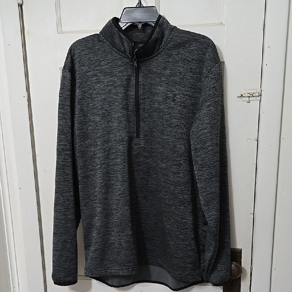 Under Armour Men's Black & Gray Heather Half-Zip Sweater XL - Picture 1 of 5